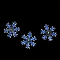 Northlight 3ct. Cascading White And Blue LED Snowfall Snowflake Christmas Light Set 8 Northlight 3ct. Cascading White And Blue LED Snowfall Snowflake Christmas Light Set -Holiday Glow D676264S 2