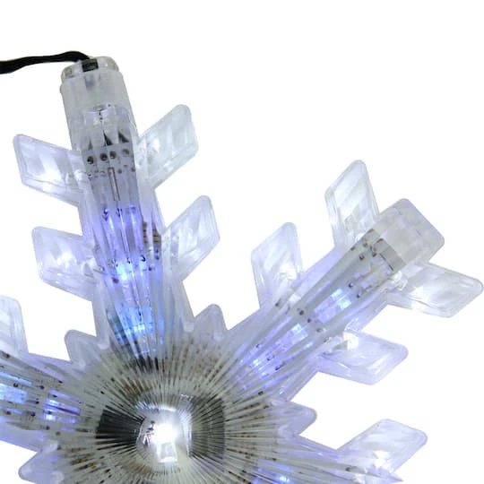 Northlight 3ct. Cascading White And Blue LED Snowfall Snowflake Christmas Light Set 6 Northlight 3ct. Cascading White And Blue LED Snowfall Snowflake Christmas Light Set - Image 4