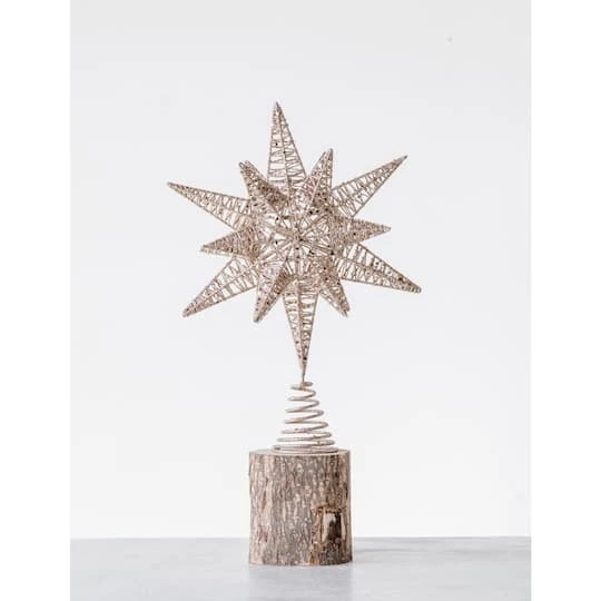 Hello Honey® 15.5" Multidimensional Metal Star Tree Topper With Gold Glitter 5 Hello Honey® 15.5" Multidimensional Metal Star Tree Topper With Gold Glitter - Image 3