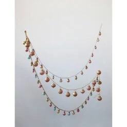 Hello Honey® 6ft. Pink & Gold Marbled Mercury Glass Ornament Garland -Holiday Glow D758766S 2