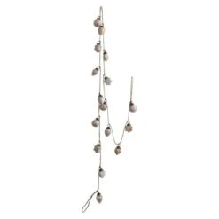 Hello Honey® 6ft. Pink & Gold Marbled Mercury Glass Ornament Garland -Holiday Glow D758766S 5