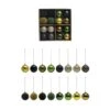 Hello Honey® 10" Green Flocked, Glitter, Matte & Pearlized Plastic Ball Ornaments Box Set 2 Hello Honey® 10" Green Flocked, Glitter, Matte & Pearlized Plastic Ball Ornaments Box Set -Holiday Glow D758806S 1
