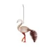 Hello Honey® 5" Pink Hand-Painted Mercury Glass Flamingo Ornament -Holiday Glow D758820S 1