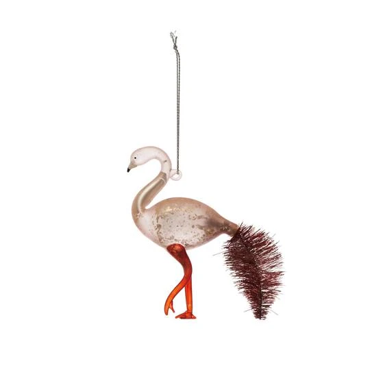 Hello Honey® 5" Pink Hand-Painted Mercury Glass Flamingo Ornament 3 Hello Honey® 5" Pink Hand-Painted Mercury Glass Flamingo Ornament
