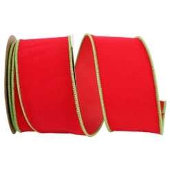 Reliant 2.5" X 10yd. Velvet Duro Domestic Wired Ribbon Hot Red/Black 6 Reliant 2.5" X 10yd. Velvet Duro Domestic Wired Ribbon Hot Red/Black -Holiday Glow M20009416 1