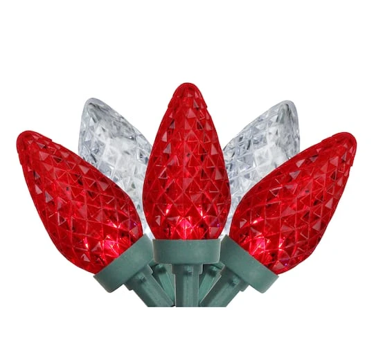 Northlight 100ct. Faceted LED C9 Christmas String Lights Multicolor 4 Northlight 100ct. Faceted LED C9 Christmas String Lights Multicolor - Image 2